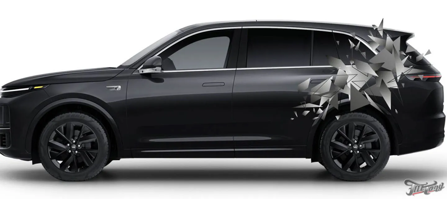 Добавили винилографию и полностью оклеили Li Auto L7 (LiXiang L7) полиуретаном, затонировали шильдики, защитили глянец в салоне, почистили и обработали керамикой кожу